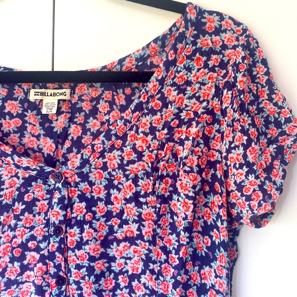 Billabong Button Down T-Shirt Dress - Picture 1 of 7